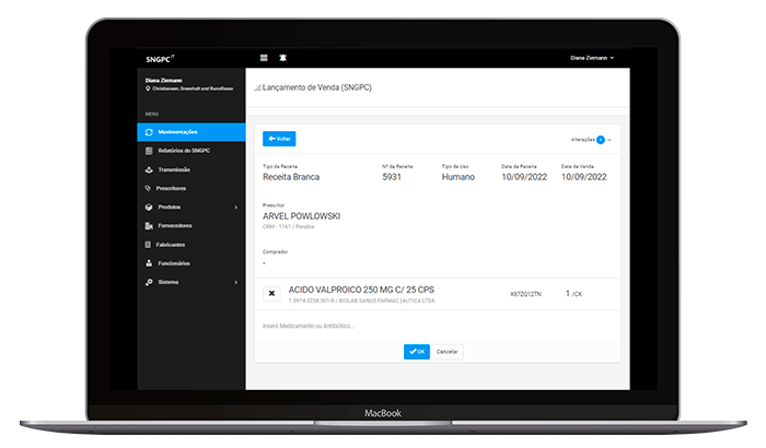 Sistema Sngpc Intellitools Tela Lançamentos